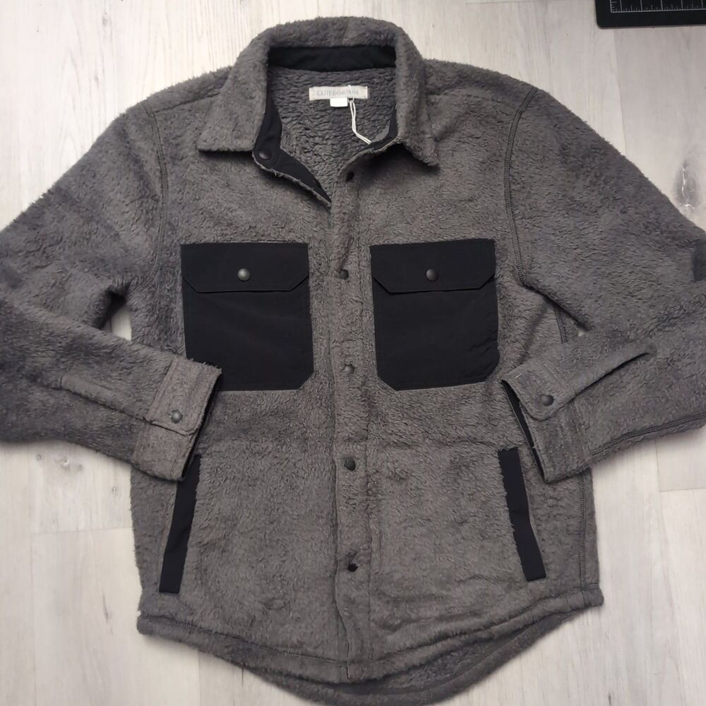 NWOT Outerknown Jacket Men's Small Skyline Sherpa Jacket Snap Up Fleece